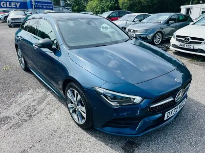 Used Mercedes CLA250e Shooting Brake AMG line 2023 Blue Estate