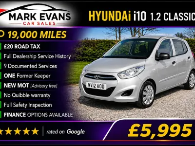 Used Hyundai i10 Classic 85 HP (62 kW) 2012 Silver Hatchback