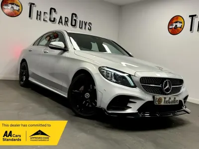 Used Mercedes C220 AMG line 194 HP (142 kW) 2018 Silver Sedan