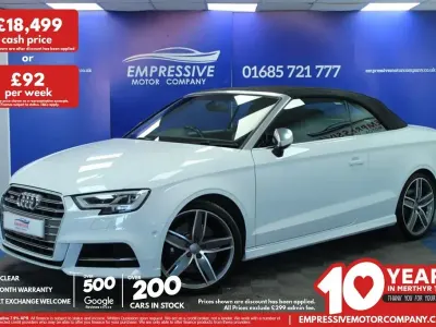 Used Audi S3 Cabriolet Comfort 300 HP (220 kW) 2019 White Cabriolet