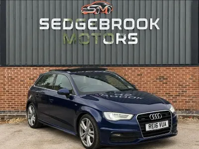 Used Audi A3 S-Line 184 HP (135 kW) 2016 Blue Hatchback