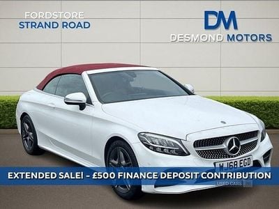 Used Mercedes C200 AMG line 2018 White Cabriolet