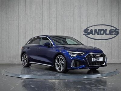 Used Audi A3 Sportback S-Line 150 HP (110 kW) 2021 Blue Hatchback