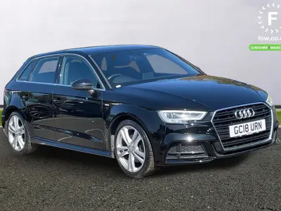 Used Audi A3 S-Line 190 HP (139 kW) 2018 Black Sedan