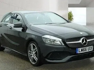 Used Mercedes A180 AMG line 109 HP (80 kW) 2016 Black Hatchback
