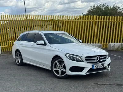 Used Mercedes C220 AMG line 167 HP (122 kW) 2015 White Estate