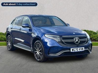 Blue Used 2020 Mercedes EQC400 AMG line SUV | £21,459 (Fair price)