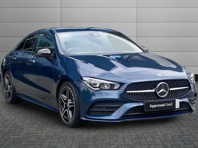Used Mercedes CLA200 AMG line 161 HP (118 kW) 2023 Blue Coupe