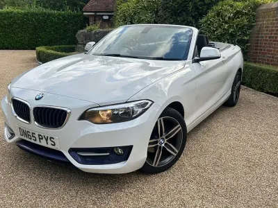 Used BMW 218 Sport Line 136 HP (100 kW) 2015 White Cabriolet