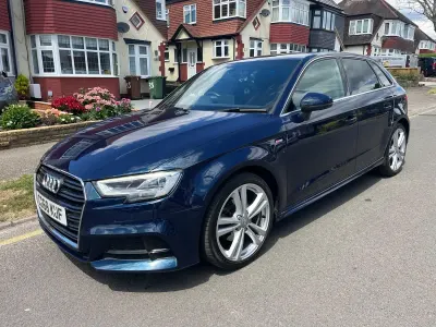 Used Audi A3 Sportback S-Line 150 HP (110 kW) 2019 Blue Hatchback