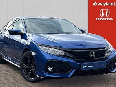 Begagnad Honda Civic Sport Plus 182 HK (133 kW) 2018 Blå Halvkombi