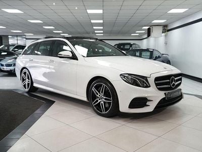 Used Mercedes E220 AMG line 2018 White Estate