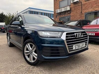 Blue Used 2018 Audi Q7 S-Line SUV | £24,525 (Fair price)