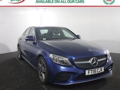 Used Mercedes C200 AMG line 184 HP (135 kW) 2019 Blue Sedan