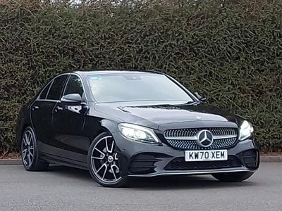 Black Used 2020 Mercedes C220 AMG Line Premium Sedan | £23,498 (Expensive)