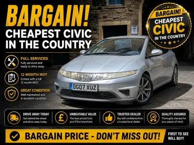 Used Honda Civic SE 2007 Silver Hatchback