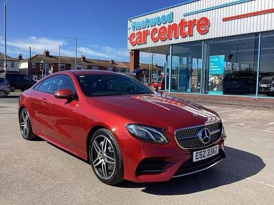 Begagnad Mercedes E350 AMG line 258 HK (189 kW) 2017 Röd Sportkupé