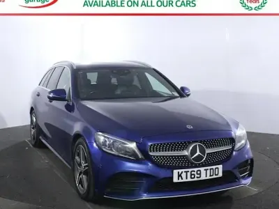 Used Mercedes C220 AMG line 194 HP (142 kW) 2020 Blue Estate