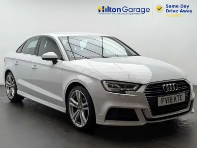Used Audi A3 S-Line 150 HP (110 kW) 2018 White Sedan