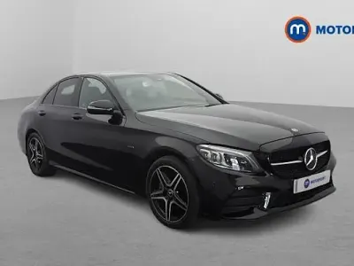 Used Mercedes C300e AMG line 306 HP (225 kW) 2021 Black Sedan