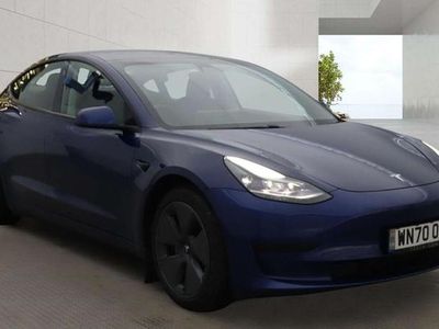 Used Tesla Model 3 Standard Range Plus 366 kW (498 HP) 2020 Blue Sedan