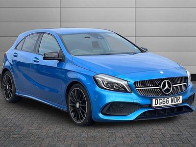 Used Mercedes A200 AMG Line Premium 136 HP (100 kW) 2016 Blue Hatchback
