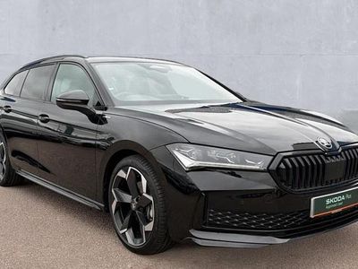 Midnight black metallic Used 2025 Skoda Superb SportLine Estate | £38,660