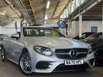 Used Mercedes E220 AMG Line Premium 191 HP (140 kW) 2020 Silver Cabriolet