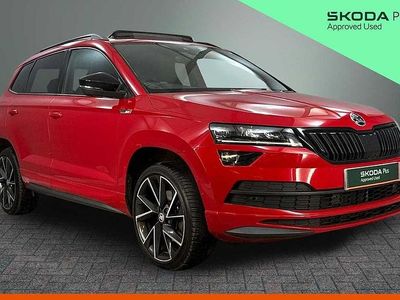 Used Skoda Karoq SportLine 150 HP (110 kW) 2021 Velvet red metallic SUV