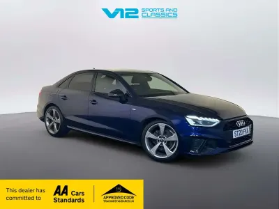 Used Audi A4 Black Edition 150 HP (110 kW) 2020 Blue Sedan
