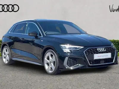 Used Audi A3 S-Line 147 HP (108 kW) 2022 Black Sedan