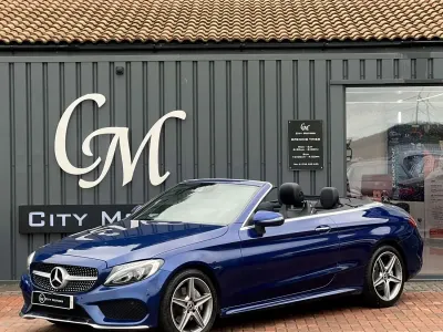 Begagnad Mercedes C200 AMG line 2017 Blå Cab