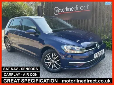 Begagnad VW Golf VII SE 125 HK (91 kW) 2017 Blå Halvkombi