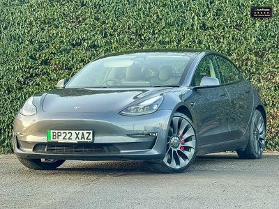 Grey Used 2022 Tesla Model 3 Performance Sedan | £22,495 (Fair price)