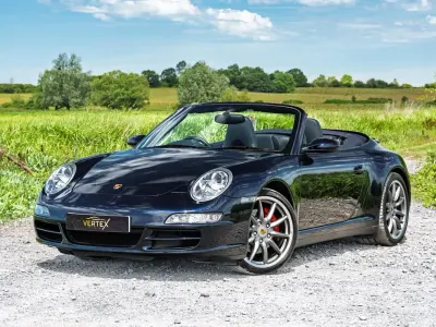 Used Porsche 997 350 HP (257 kW) 2006 Blue Cabriolet