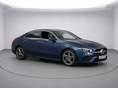 Used Mercedes CLA180 AMG line 136 HP (100 kW) 2022 Blue Sedan