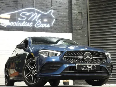 Used Mercedes CLA250e Shooting Brake AMG line 2022 Blue Estate