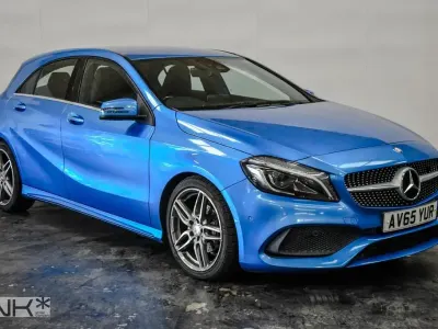 Used Mercedes A200 AMG Line Premium 136 HP (100 kW) 2015 Blue Hatchback