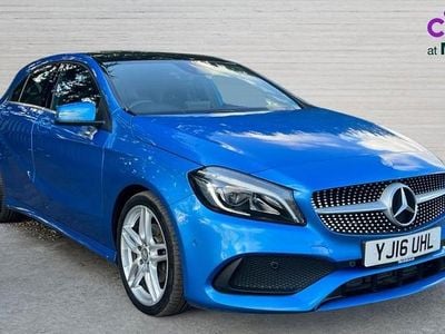Used Mercedes A200 AMG Line Premium Plus 136 HP (100 kW) 2016 Blue Hatchback