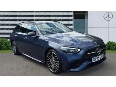 Used Mercedes C200 AMG Line Premium Plus 200 HP (147 kW) 2025 Blue Estate