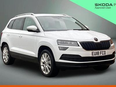 Moon white metallic Used 2018 Skoda Karoq SE L SUV | £11,200 (Good price)