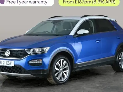 Used VW T-Roc Design 110 HP (80 kW) 2021 Blue SUV