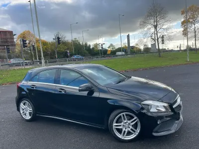 Used Mercedes A160 AMG line 102 HP (75 kW) 2017 Black Hatchback
