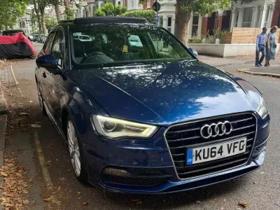 Used Audi A3 S-Line 150 HP (110 kW) 2014 Blue Hatchback