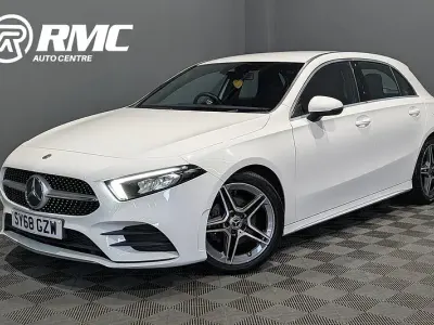 Used Mercedes A180 AMG line 116 HP (85 kW) 2018 White Hatchback