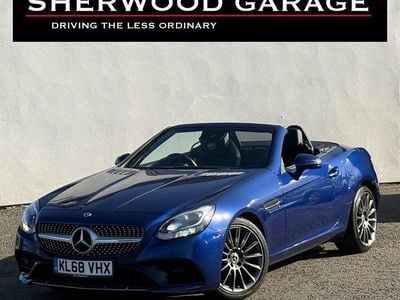 Used Mercedes SLC180 AMG line 156 HP (114 kW) 2019 Blue Cabriolet