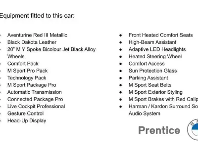 Used BMW 520 M Sport 190 HP (139 kW) 2022 Red