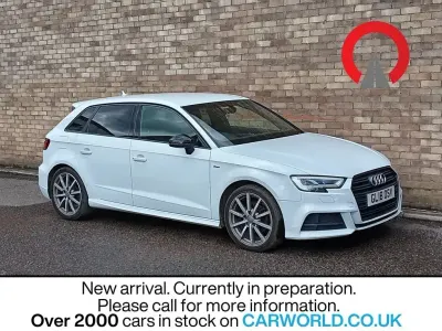 Used Audi A3 Sportback Black Edition 150 HP (110 kW) 2018 White Hatchback