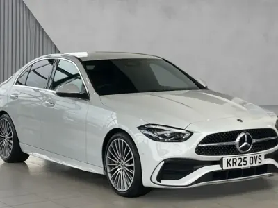 Used Mercedes C200 AMG Line Premium 204 HP (150 kW) 2025 Manufaktur opalite white bright