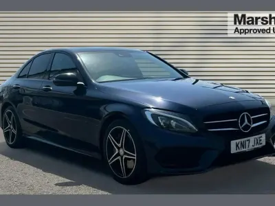 Used Mercedes C250 AMG Line Premium Plus 200 HP (147 kW) 2017 Blue Sedan